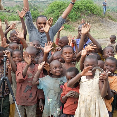 Providing clean drinking water to a local community in Uganda
