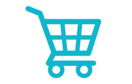 Blue Shopping Cart Icon