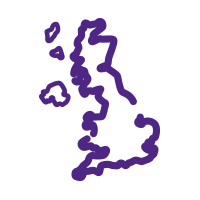UK Outline Purple Icon