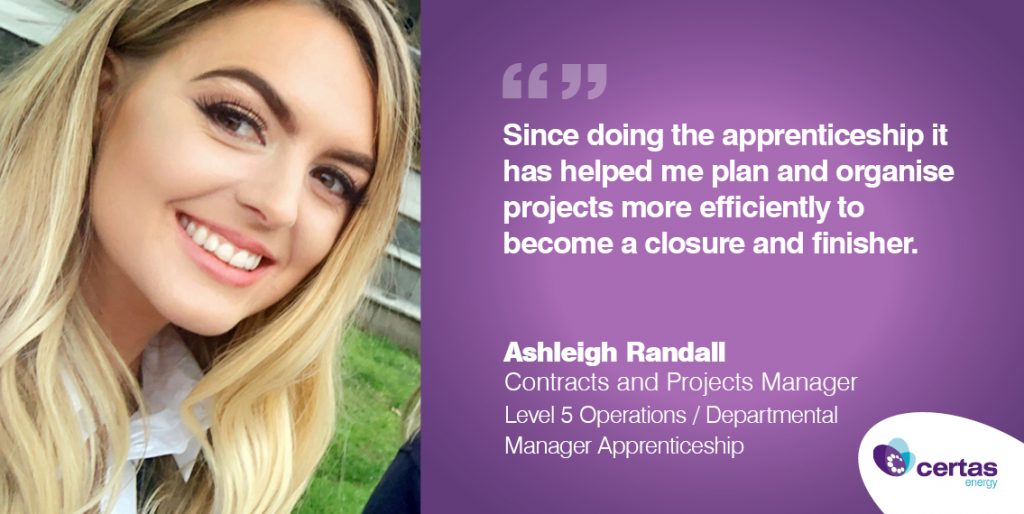 Ashleigh Randall Apprentice Quote