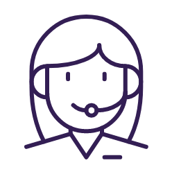 Customer Service Purple Icon