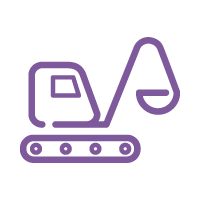 Purple Construction Icon