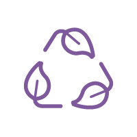 Puple Recycling Leaf Icon