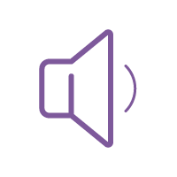 Purple Low Sound Icon