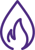 Domestic Flame Icon - Purple