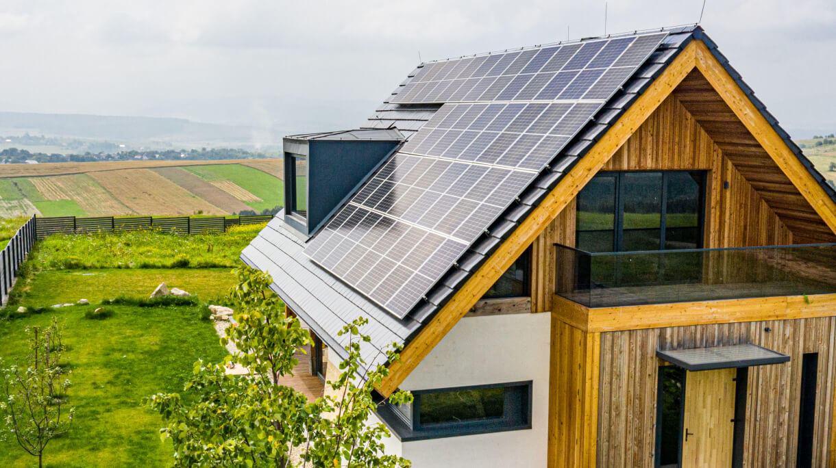 modern home solar panels