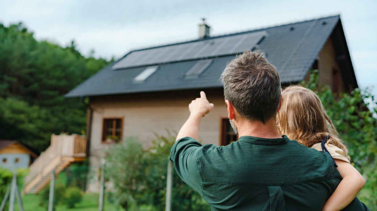 family home solar panels