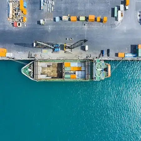 Vessel powered by HVO in dock.