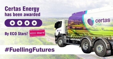 Certas Energy awarded 4 stars by fleet energy efficiency scheme The ECO Stars