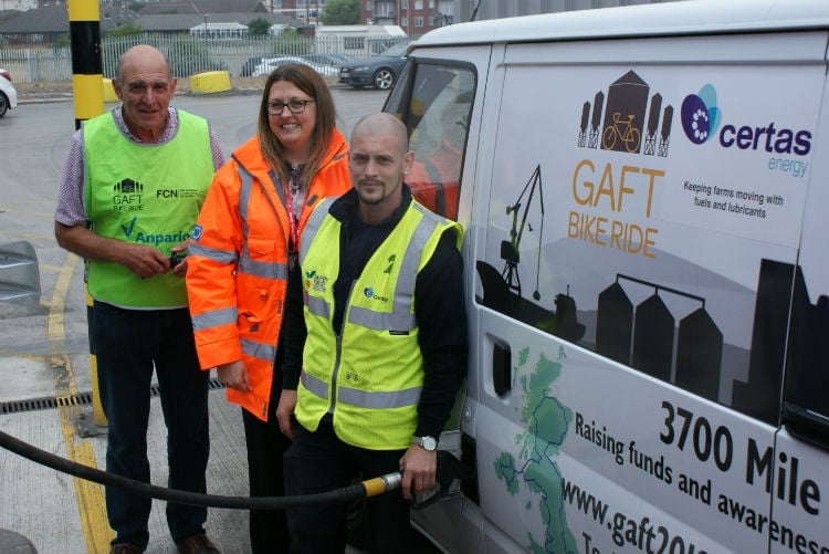 Certas Energy helps keep farming charity bike ride moving with low emission fuel