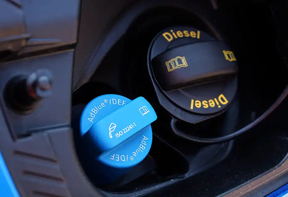 AdBlue® Additive cap on an engine