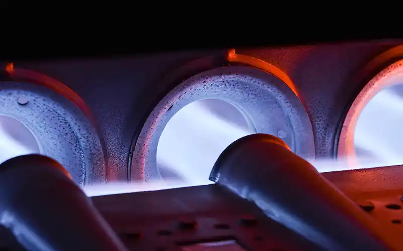 heating oil in a boiler