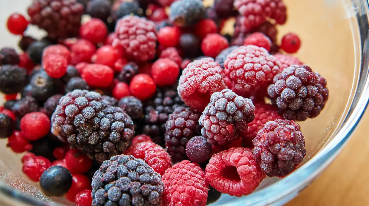 Frozen berries replacing expensive freeze dried fruit.