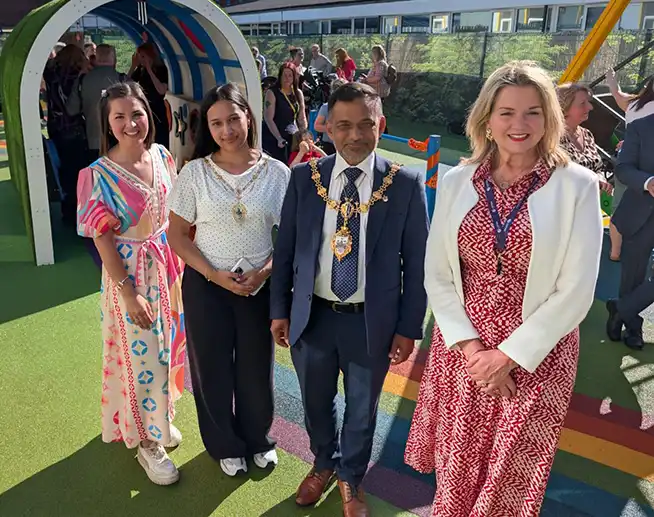 Certas team and Mayor opening the park.